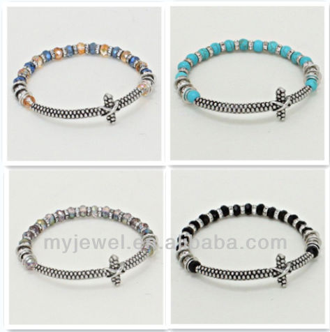 High Polished Women Gold Plated Friendship Bulk Tile Beaded Bracelets Designs