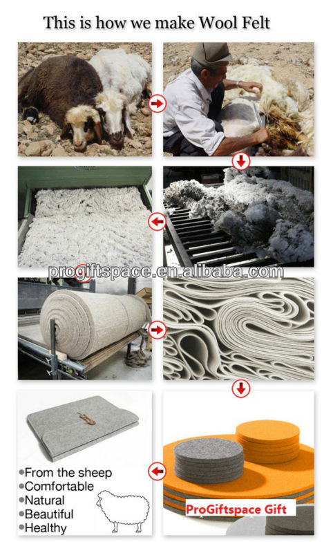 卸売alibabaのホットな新売れている製品環境にやさしい羊毛フェルトフェルトイースターのデコレーションの花ドイリーボード中国製仕入れ・メーカー・工場