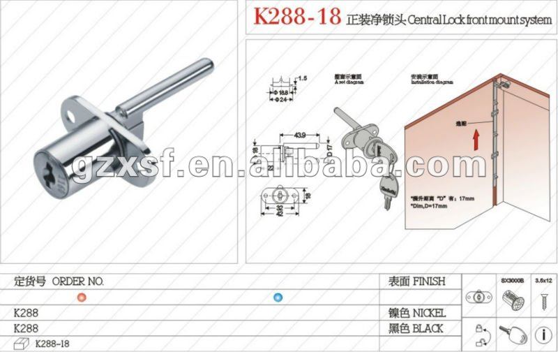 新しい高品質の机の引き出しのロックk288-18発売仕入れ・メーカー・工場