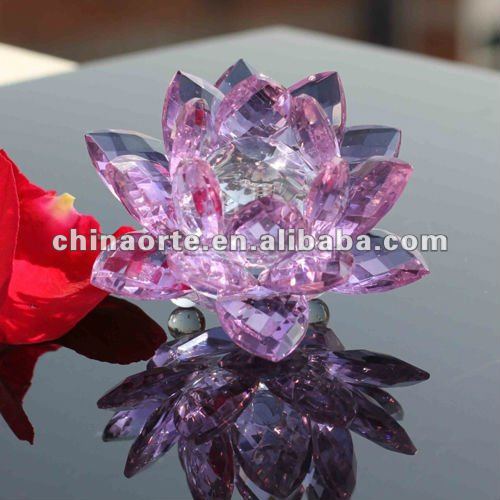Wedding Favor Pink Crystal Lotus Table Centerpieces Detailed info for 