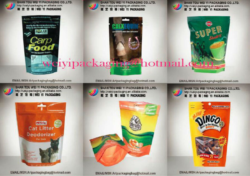 Stand up pouches with zipper for food packaging / standing up pouch/resealable stand up pouch