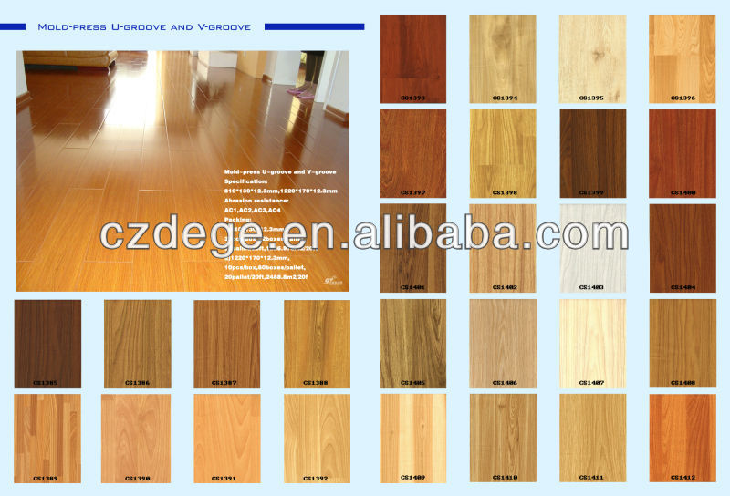 12mm Hdf Class32 Mold Press Floating Floor Wood Tile Laminate