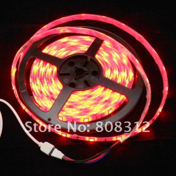 Free Shipping 10M 5050 RGB waterproof Flexible Strip tape 30led/Meter + IR 24 key controller + 1 to 3 rgb connector + DC cable