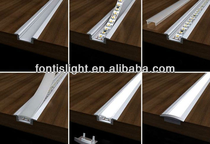 Perfiles de aluminio led/perfiles para la tira llevada light ... Molduras de aluminio para muebles