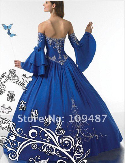 saphire blue wedding dresses