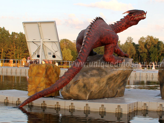 Theme Park Fiberglass Decoration Life Size Dragon Statues.jpg