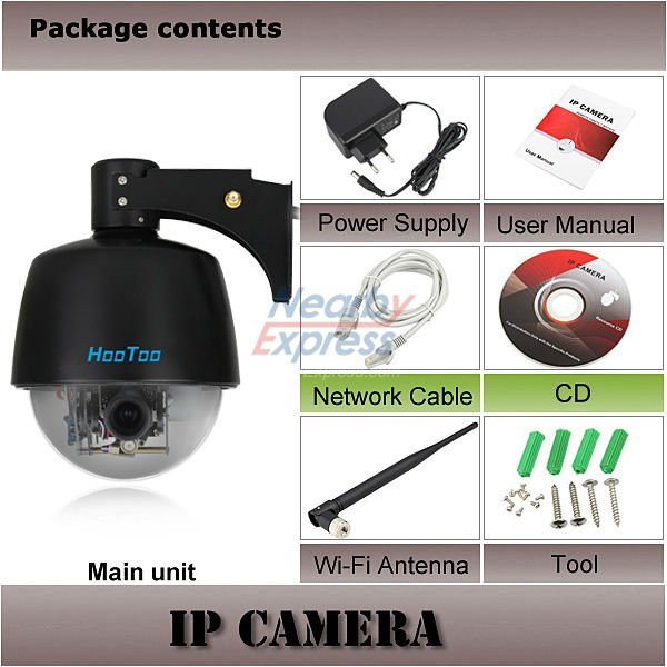 HooToo HT-IP006 (APM-J901-Z) Outdoor Wireless IP Camera Waterproof 3X ...