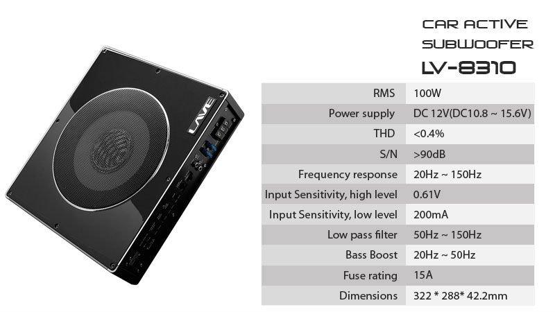 12v powered subwoofer