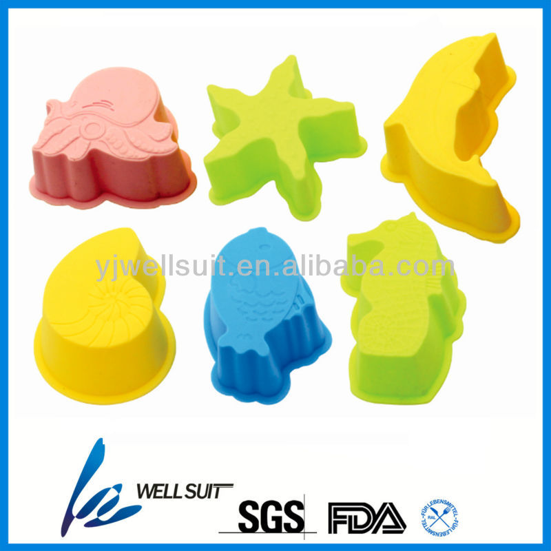 silicone 6 cup cake decorating tools