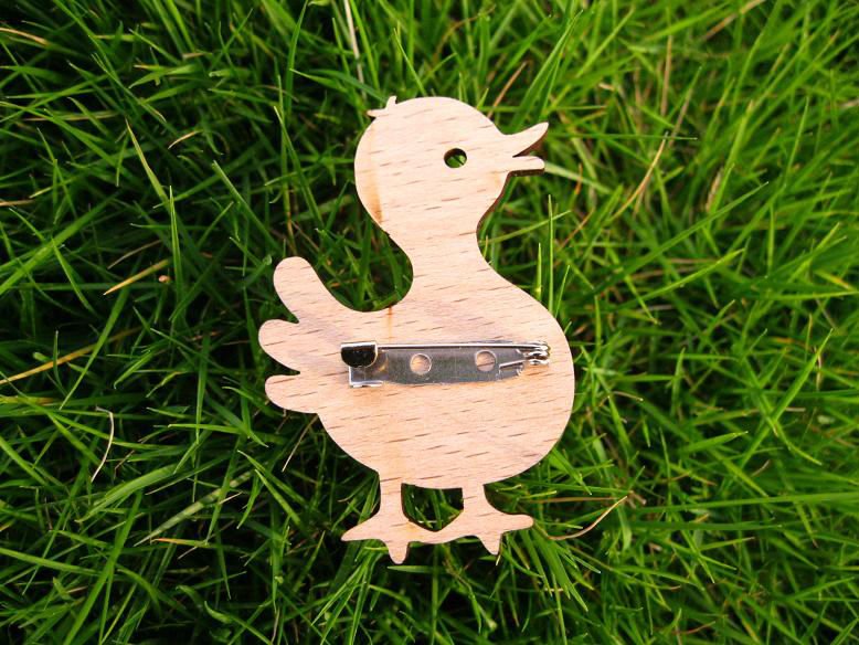 small baby wood duck cute brooch pin