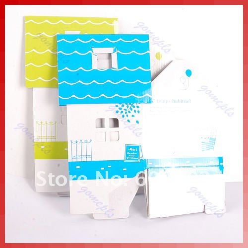 Chipboard House-type Folding Tissue Roll Paper Case Box Cover Holder Gift