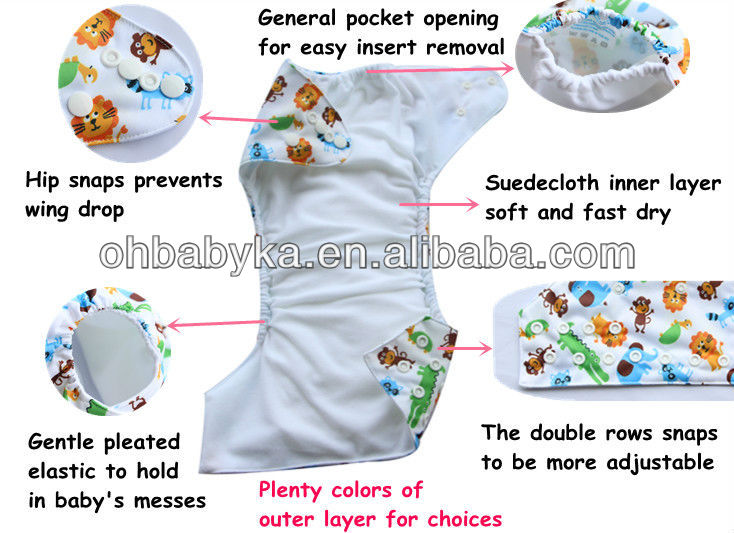 ファッションアジャスタブルohbabyka再利用可能なカスタマイズされたやんちゃな赤ちゃんの布おむつ 問屋・仕入れ・卸・卸売り