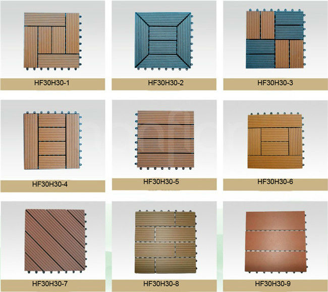 100% UV WPC DIY cubierta de azulejos