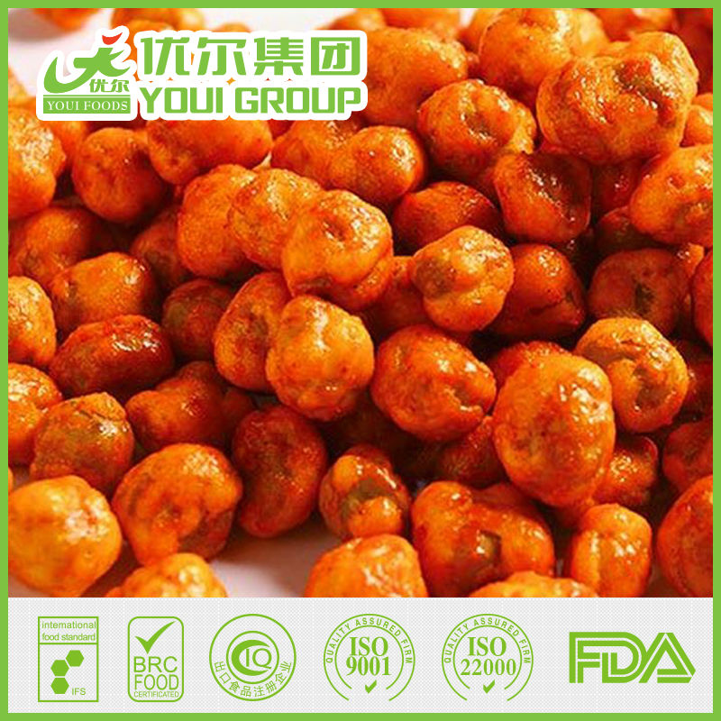 Nutritious/Yummy/Savory/crisp/unique flavor fried Green Peas Snack Food