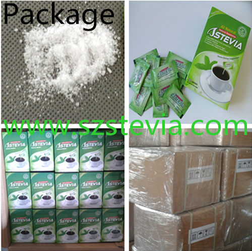 Instant stevia mixture in sachets
