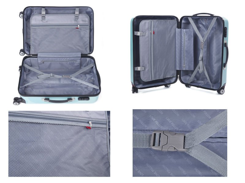 ABS 2016 canton fair luggage abs cosmetics case cabin suitcase