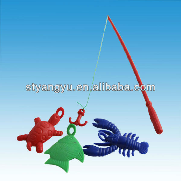 Plastic Fishing Toy with Tablet Candy