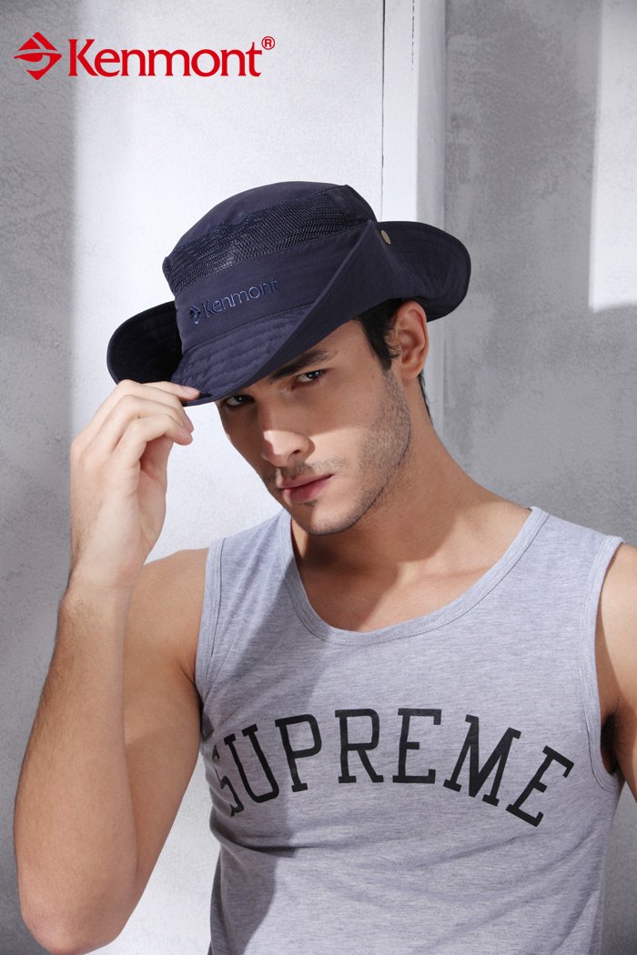 FREE shipping cowboy flat -top bucket cap km-0418 FREE shipping cowboy flat -top bucket cap km-0418