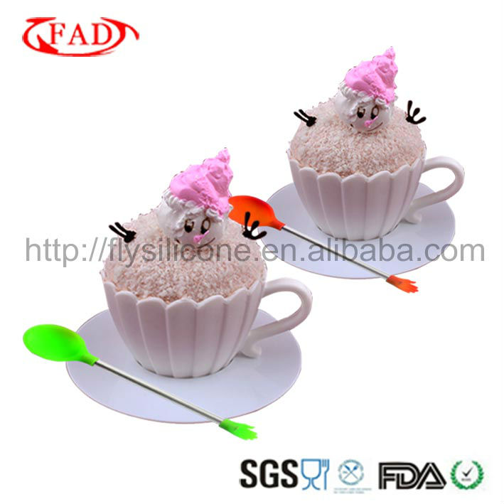 Advertisement CupCake Silicone Cake Decorating,Silicone Cake Decorating Molds With Saucer