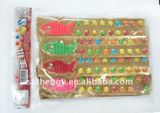 chocolate beans with a music fish