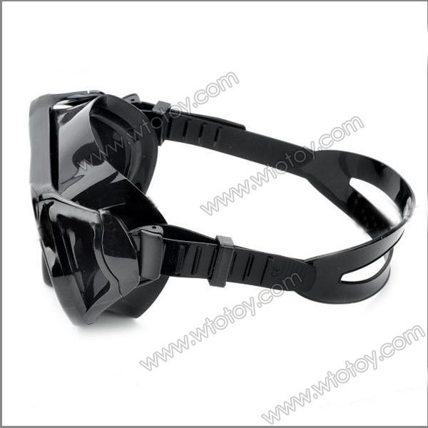 Scuba Diving Snorkeling Silicone Mask Set(Black) 12579