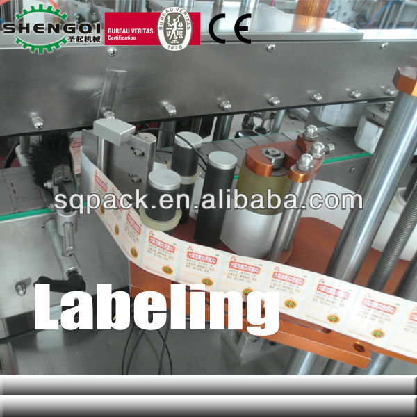 bottle chewing gum front and back label sticking machine automatic bottles labeler machine