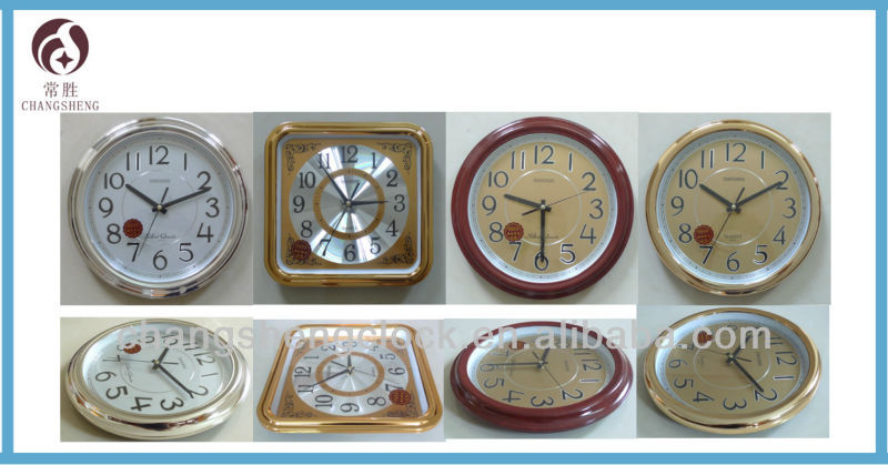 13インチエレガントな装飾的な壁時計卸売良質の木製の壁時計問屋・仕入れ・卸・卸売り