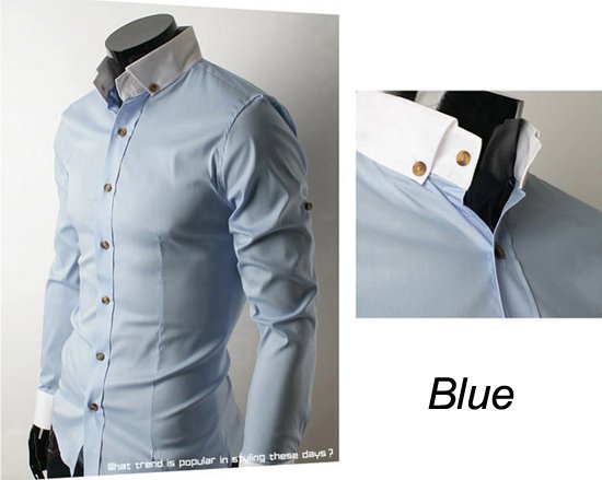 Features Shirts Type: Casual Shirts Brand Name: men blue shirts 