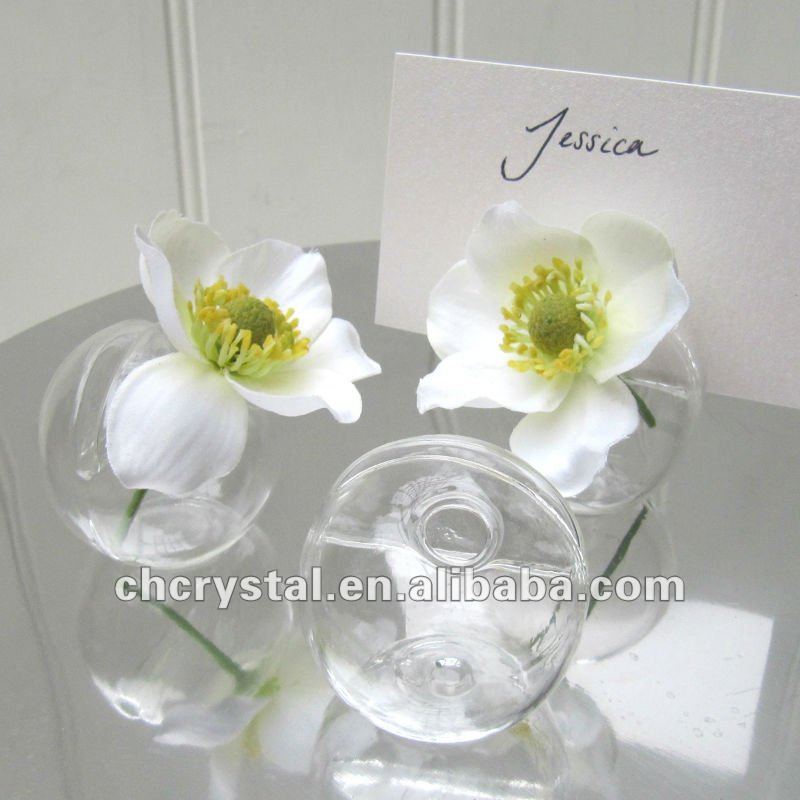 Glass Globe Vase Card Holder Glass Bubble Place Card Holders Mh