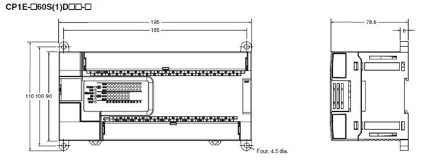 CP1E-E60SDR-A dimension
