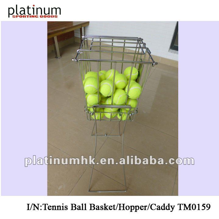 テニス・ボールのバスケット/テニス・ボールのホッパー/テニス・ボールの容器/テニス・ボールの積み込み(足車、把握72球とのTM0159、)仕入れ・メーカー・工場
