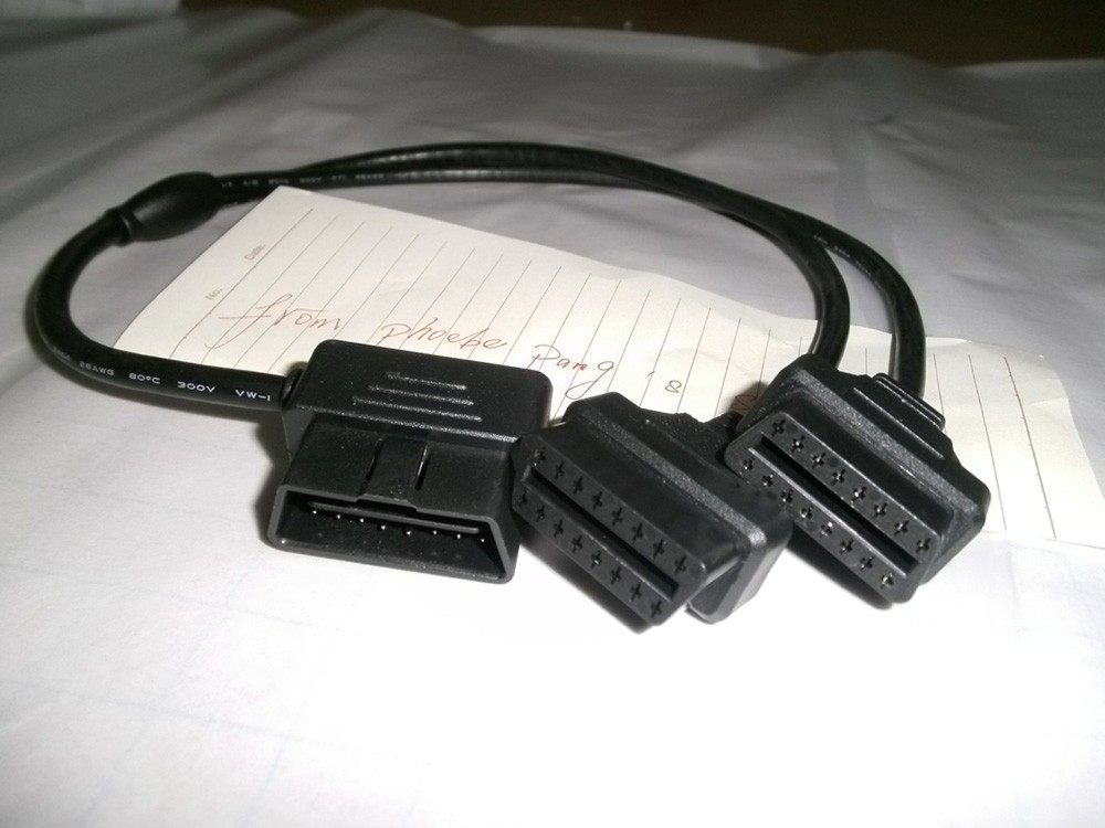 High quality 16 pin OBD2 OBDII Splitter Extension ...emale (9)