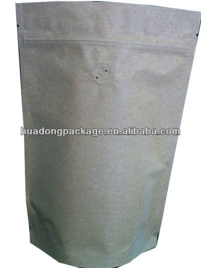 kraft paper stand up pouches with resealable zipper and transparent window