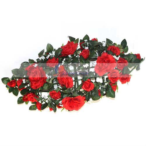 ColorRed Package include 1 x Red Roses Silk Flowers Wedding Arch