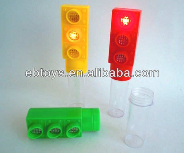 Traffic lights with flash lights candy toys tube