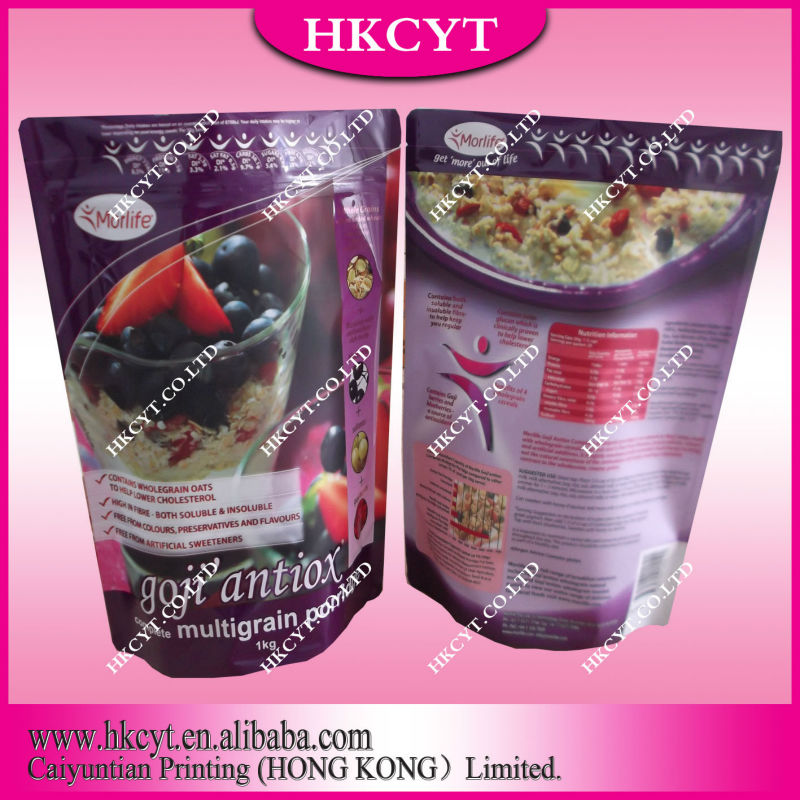 Kraft Paper Stand Up 4 Side Seal Bitter Buchwheat Tea Bags for 140g
