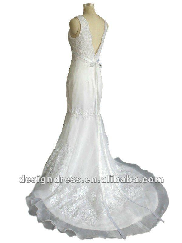 Sexy Mermaid V-neck Backless Lace Wedding Dress By Designer 2012 ...