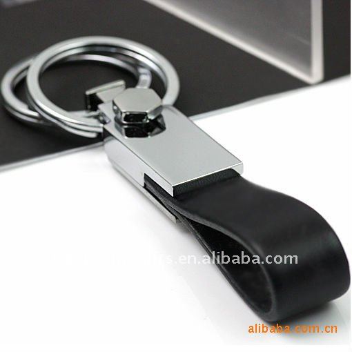 DKLK0204方法設計革および金属のkeychain仕入れ・メーカー・工場