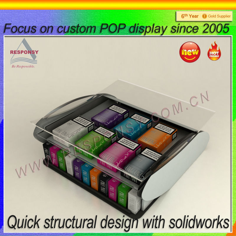 Customized chewing gum display stand pop counter display rack