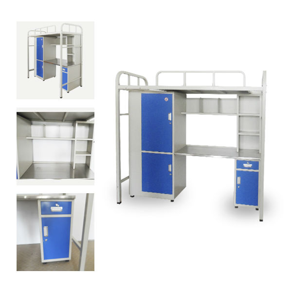 Bed With Desk And Wardrobe/combination Bed - Buy Hostels Steel Bed ...