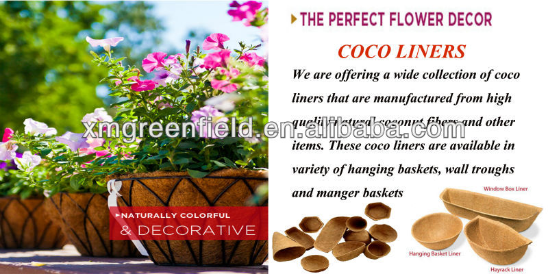 緑のフィールド高品質のココヤシ繊維プランターライナー、 ココナッツ植物のライナー問屋・仕入れ・卸・卸売り