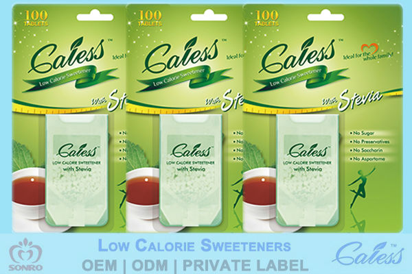 Stevia tablet in dispenser Sugar free tablets