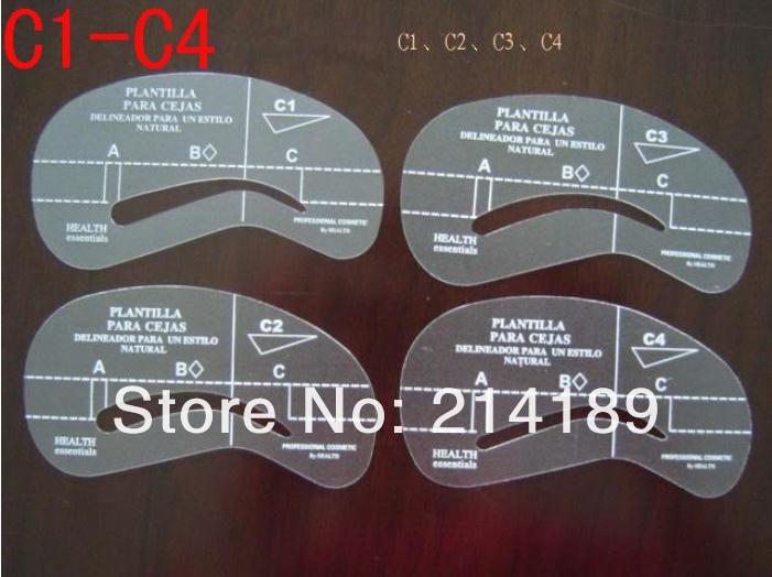 Купить 24pcs/lot, 6 наборов, стили бровей шаблон трафарет макияжа ...