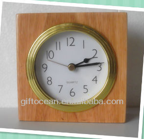 アナログの広がりのテーブルの木製の時計、正方形のホテルの純木の時計仕入れ・メーカー・工場