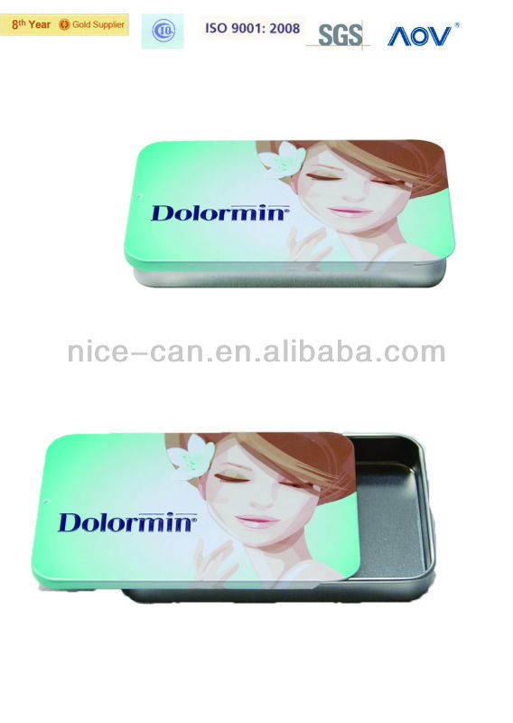 Small Tin Box with Sliding Lid mint tin box packing