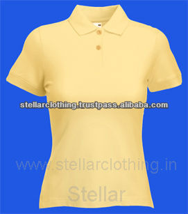 Ladies Polo T-shirt - Lime Yellow.jpg