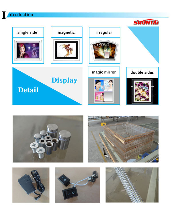 中国アクリル照明付きポスターa3デジタルフォトフレーム薄い仕入れ・メーカー・工場