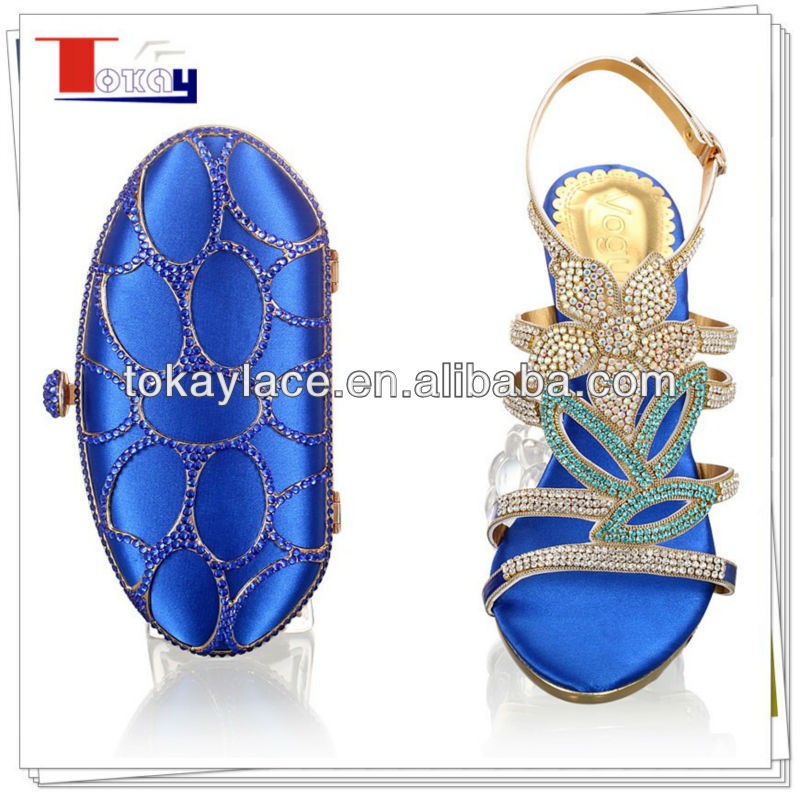 Ladies royal blue african matching shoes and bags for wedding Ladies royal blue african matching shoes and bags for wedding