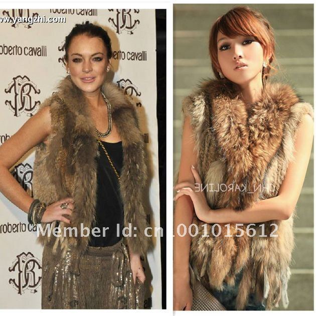 Free Shipping Hot Sale Woman Knitted Rabbit Fur Vest/Coat/Gilet/waistcoat/Jacket Retail/wholesale/OEM