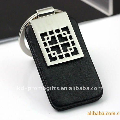 DKLK0204方法設計革および金属のkeychain仕入れ・メーカー・工場